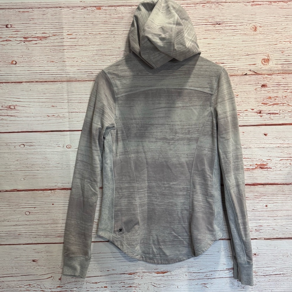 Lululemon Post Sweat Pullover Righteous Stripe Silver / Heathered Light Grey 8 - Picture 14 of 16